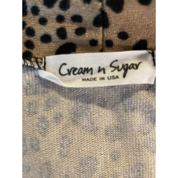Cream n Sugar Women's XL Leopard Print Open Front Sweater Cardigan - Picture 7 of 10